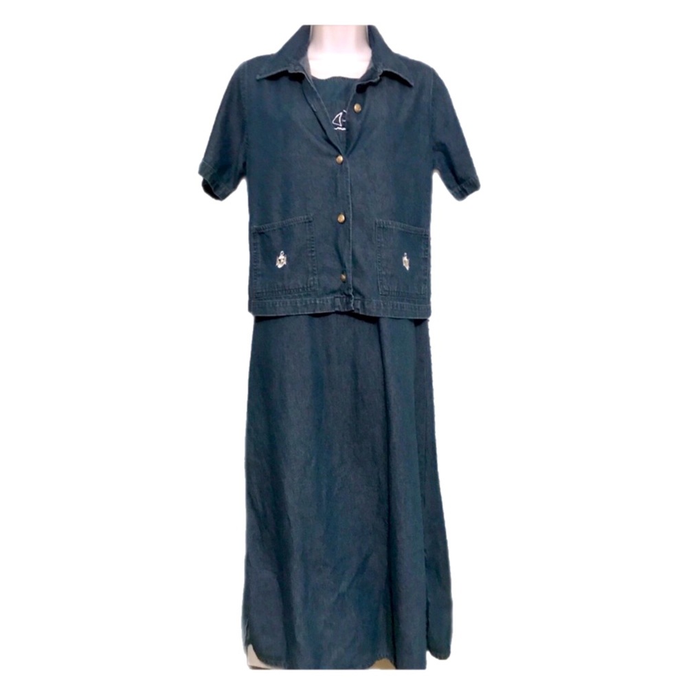 ⚓️VtG DeNiM maXi NaUticAl eMbR0idErEd MaTcHiNg sEt ⛵️ - Picture 3 of 9